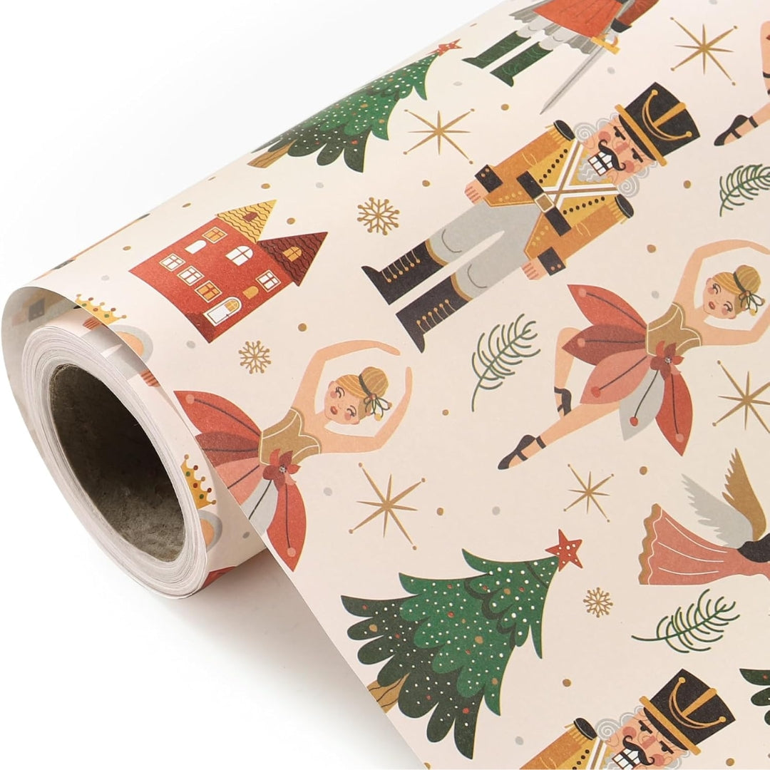 Papel Tradicional de Cascanuez, Bailarinas y Arbolitos