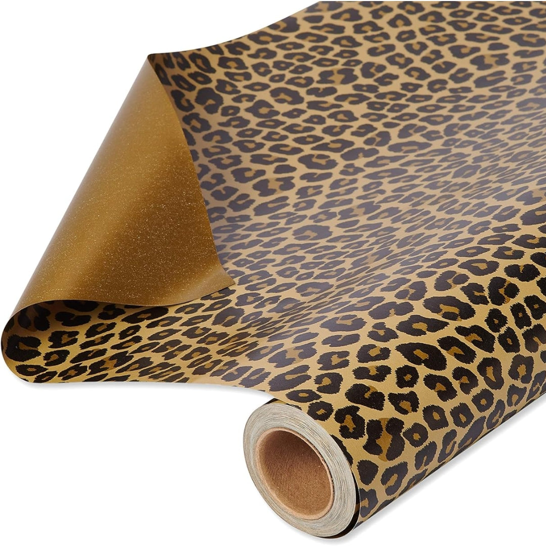 Papel Reversible de Animal Print y Dorado