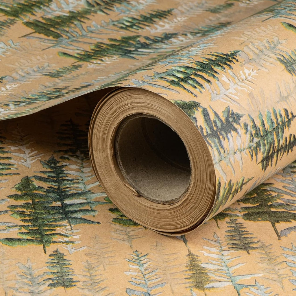 Papel Natural con Estampado de Pinitos