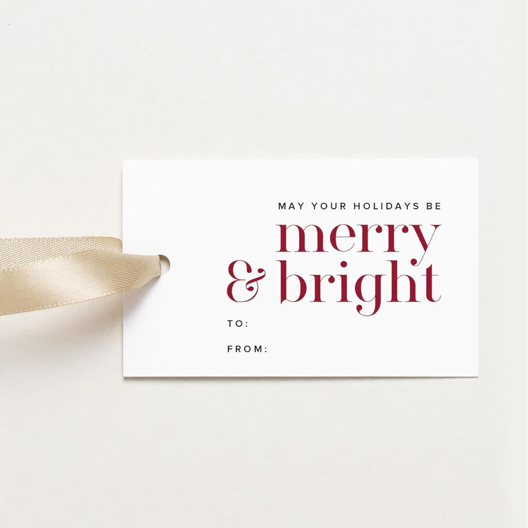 Set de 4 Etiquetas Merry & Bright