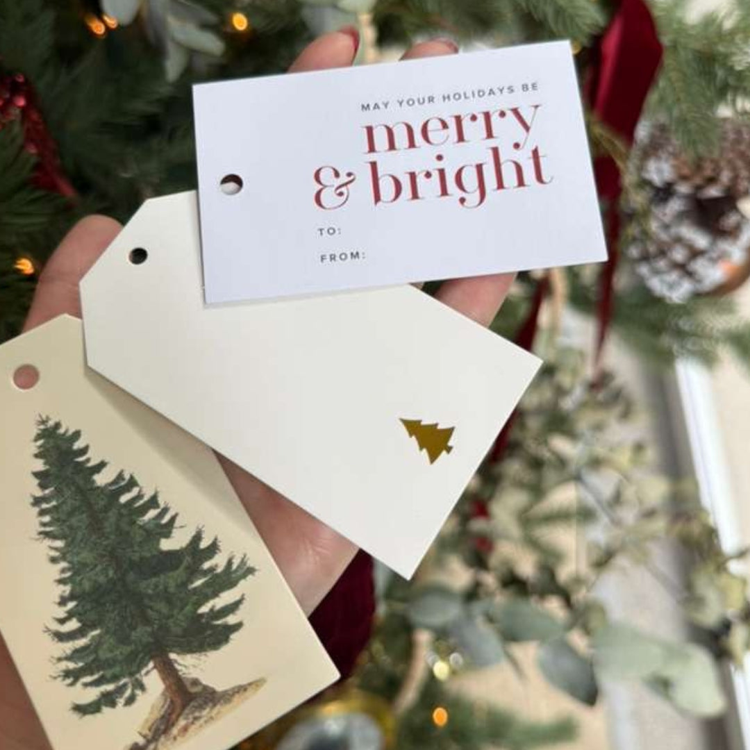 Set de 4 Etiquetas Pinito Dorado