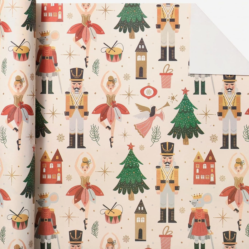 Papel Tradicional de Cascanuez, Bailarinas y Arbolitos