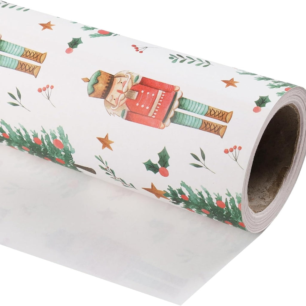 Papel Tradicional de Cascanuez y Arbolitos