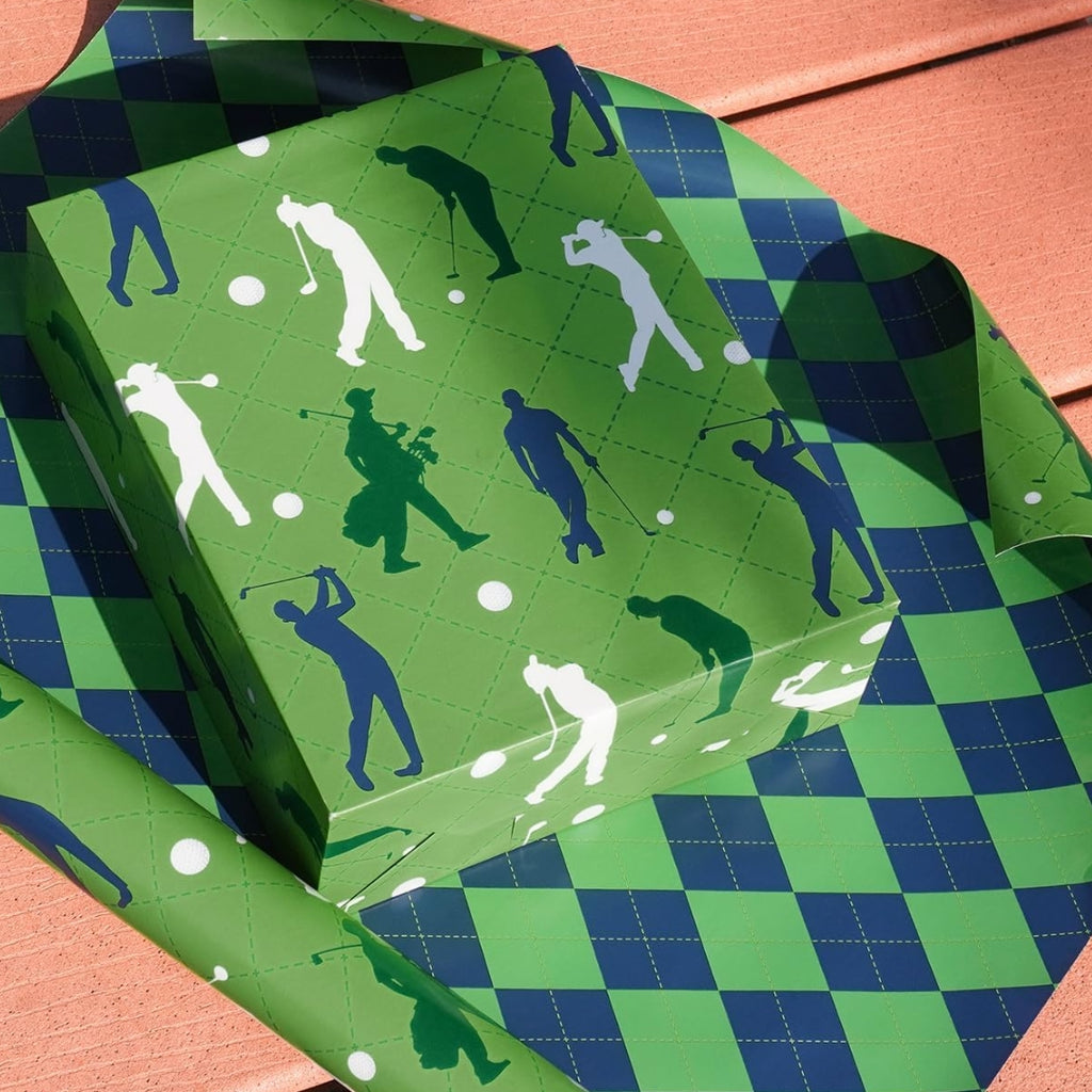 Papel Reversible de Golf y Cuadros