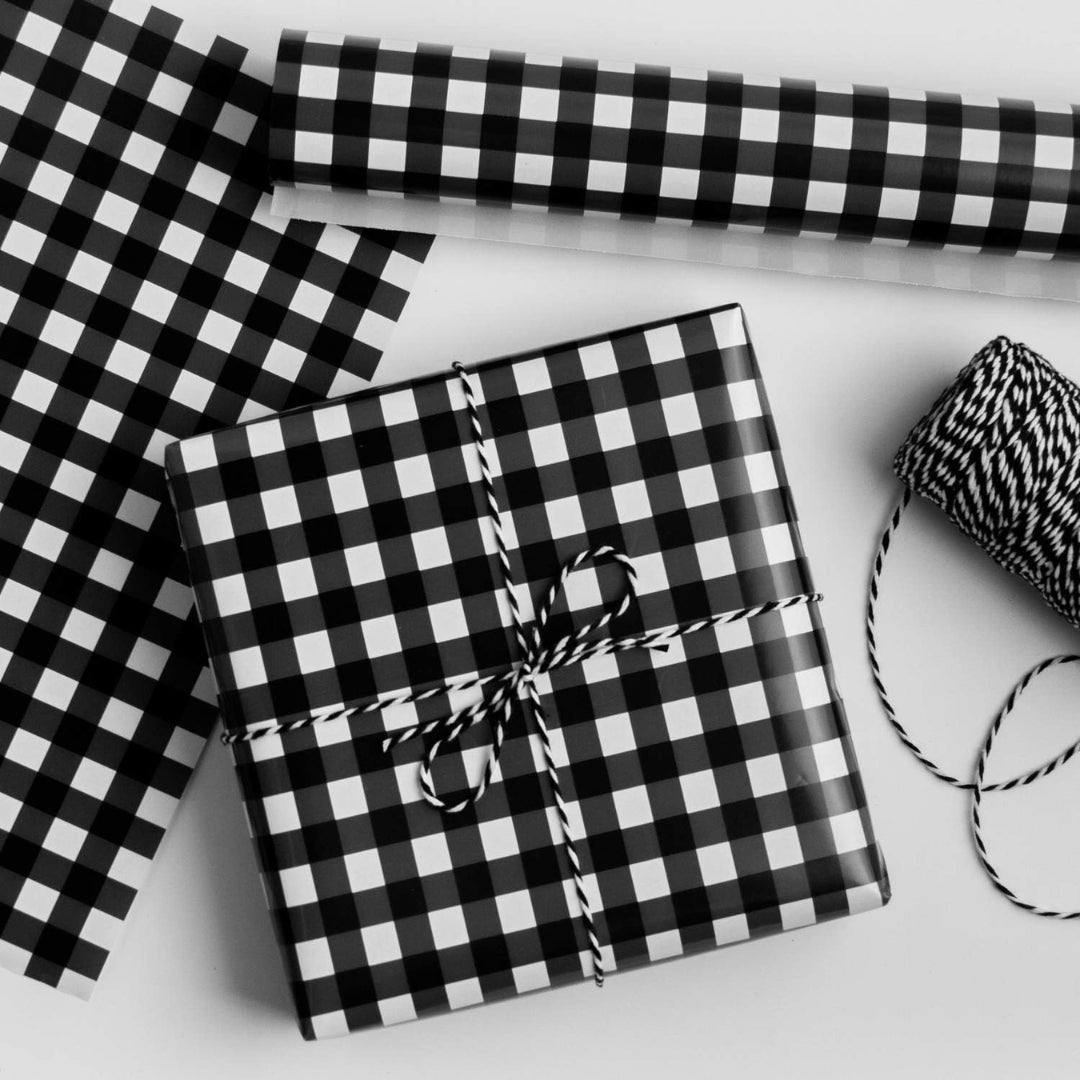 Papel de Cuadros Blanco y Negro